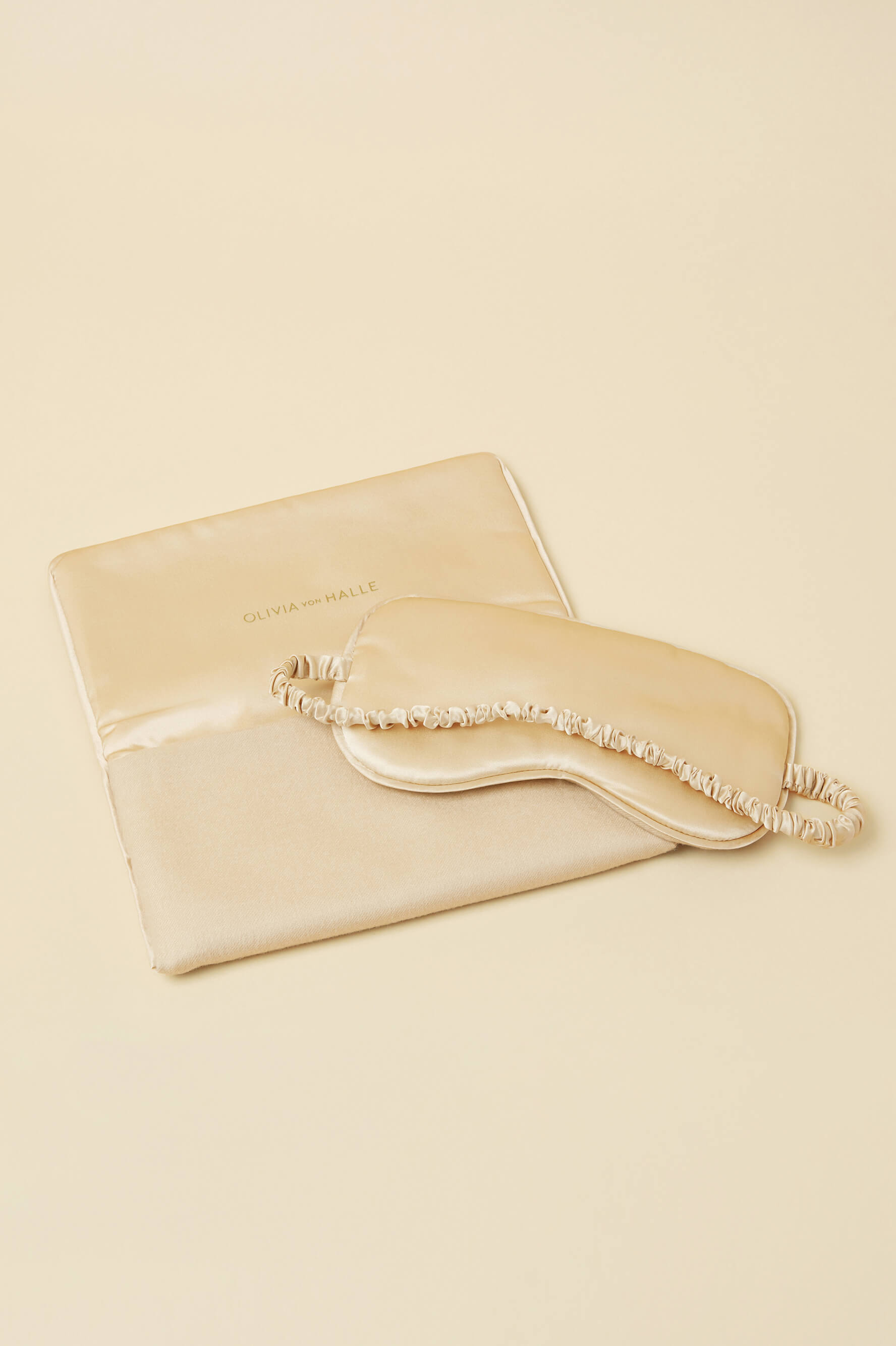 Audrey Muscat Beige Eye Mask in Cashmere