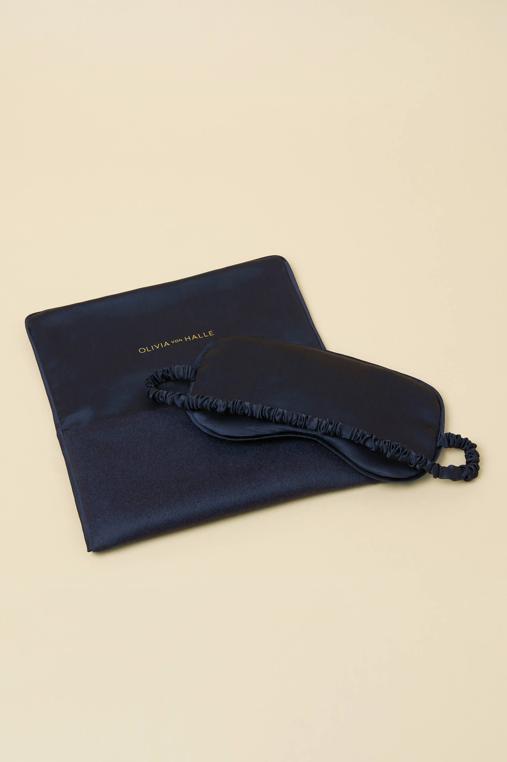 Audrey Osaka Navy Eye Mask in Cashmere