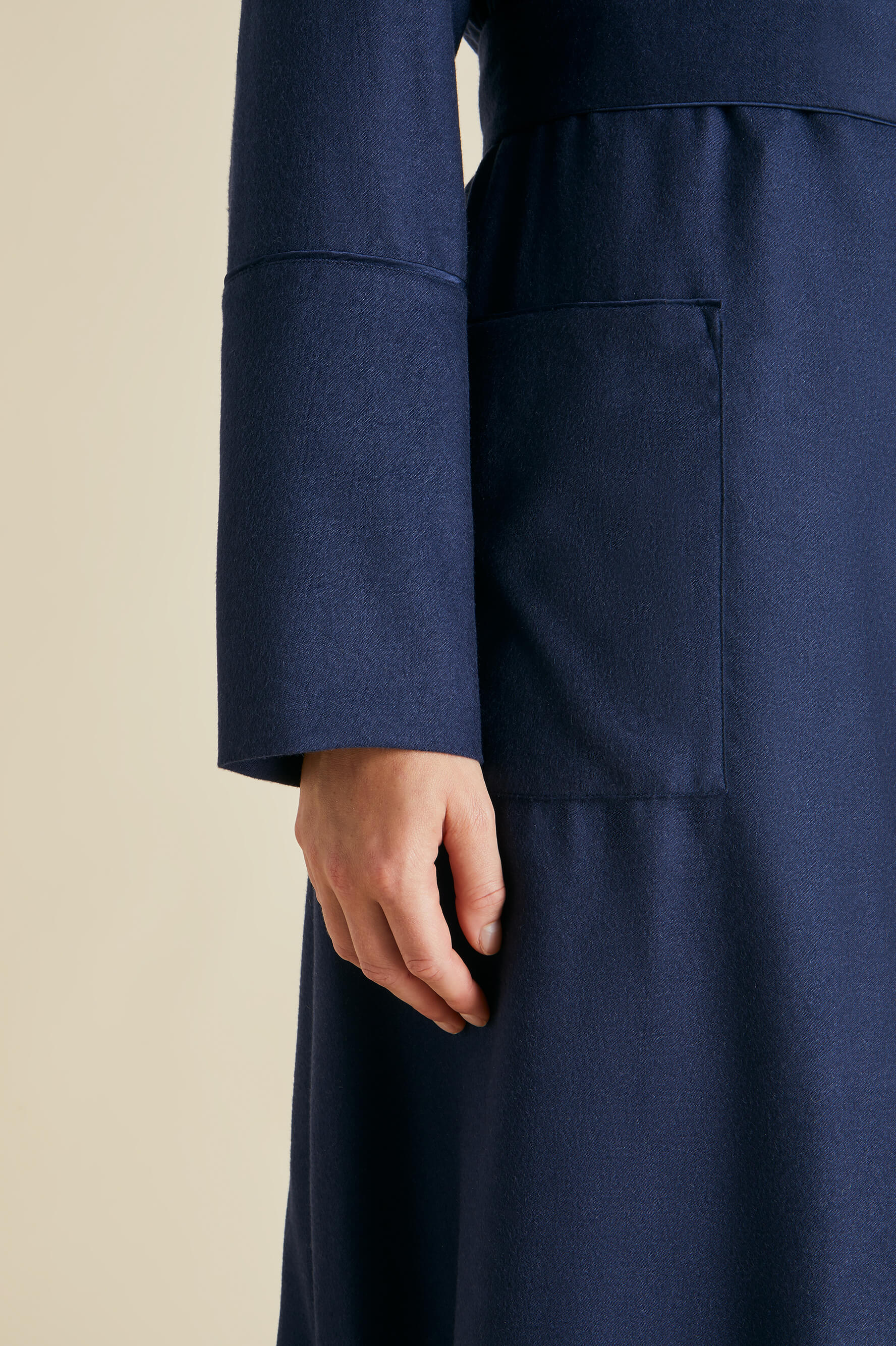 Logan Osaka Navy Robe in Cashmere