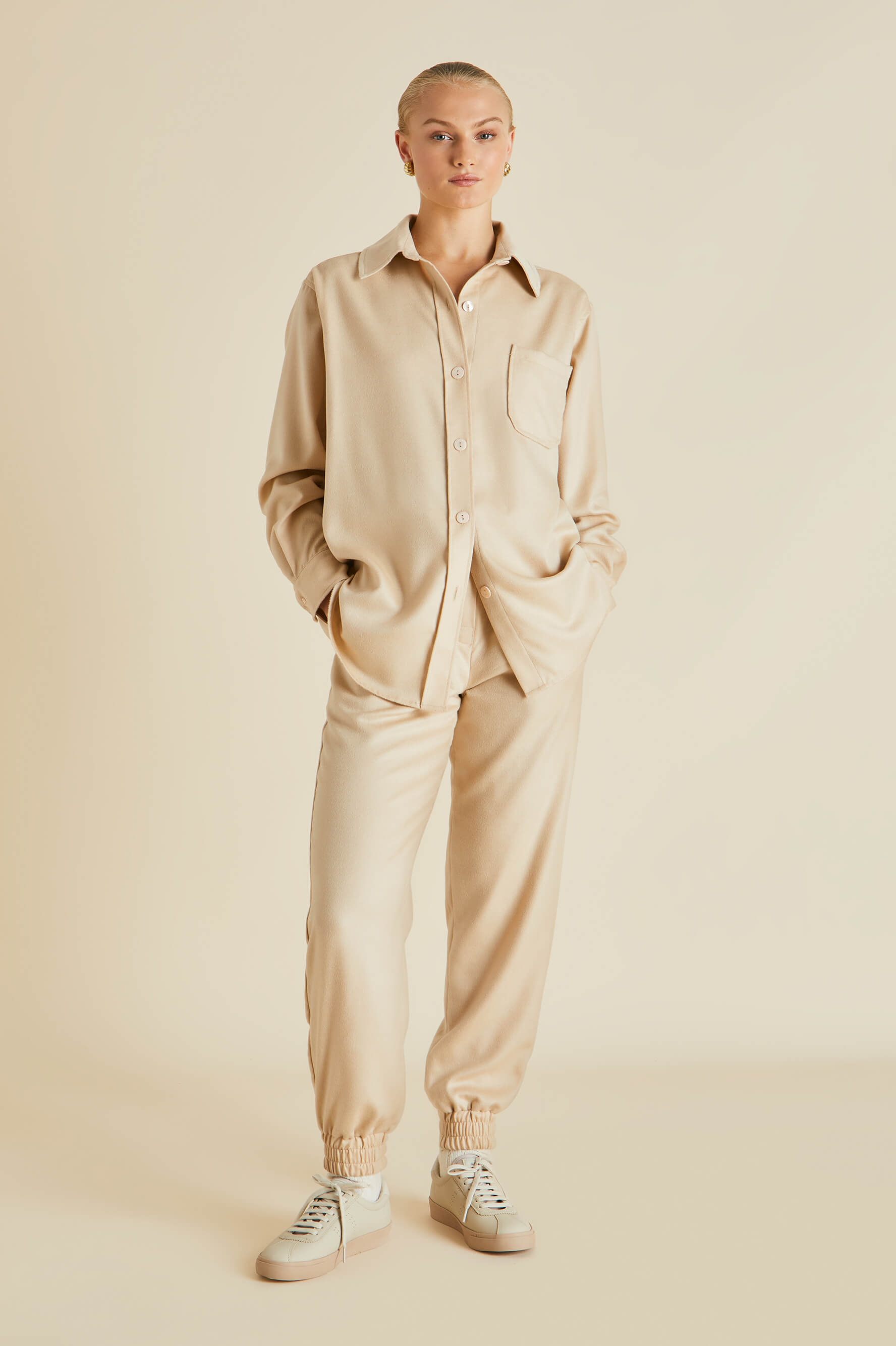 Radziwill Muscat Beige Tracksuit in Cashmere Olivia von Halle