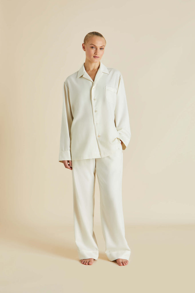 Vanderbilt Aspen Ivory Pajamas in Cashmere