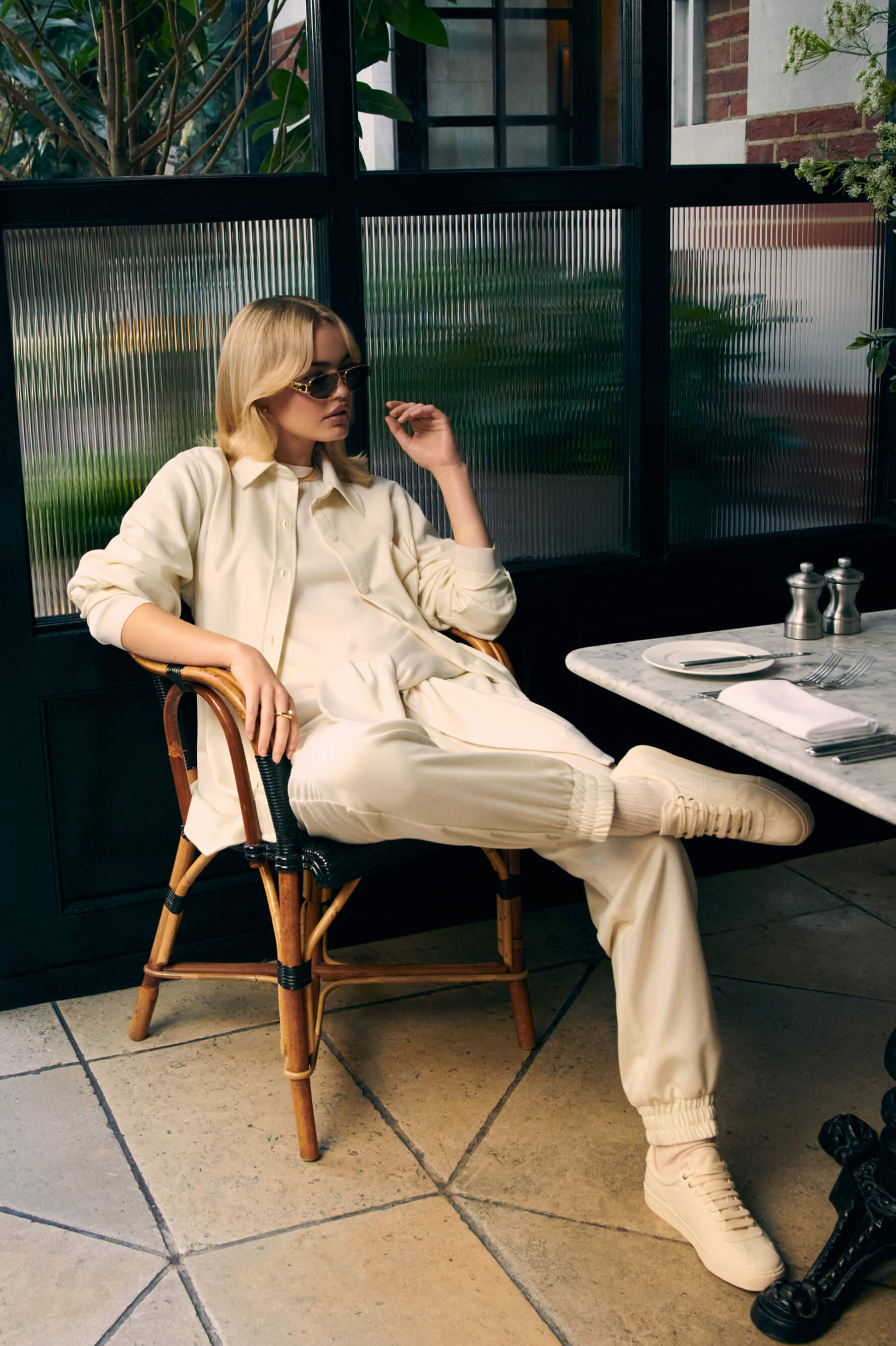 Radziwill Aspen Ivory Tracksuit in Cashmere