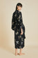 Amaya Lazulite Black Frog Silk Crêpe de Chine Robe
