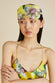 Audrey Chakra Yellow Floral Eye Mask in Silk Satin