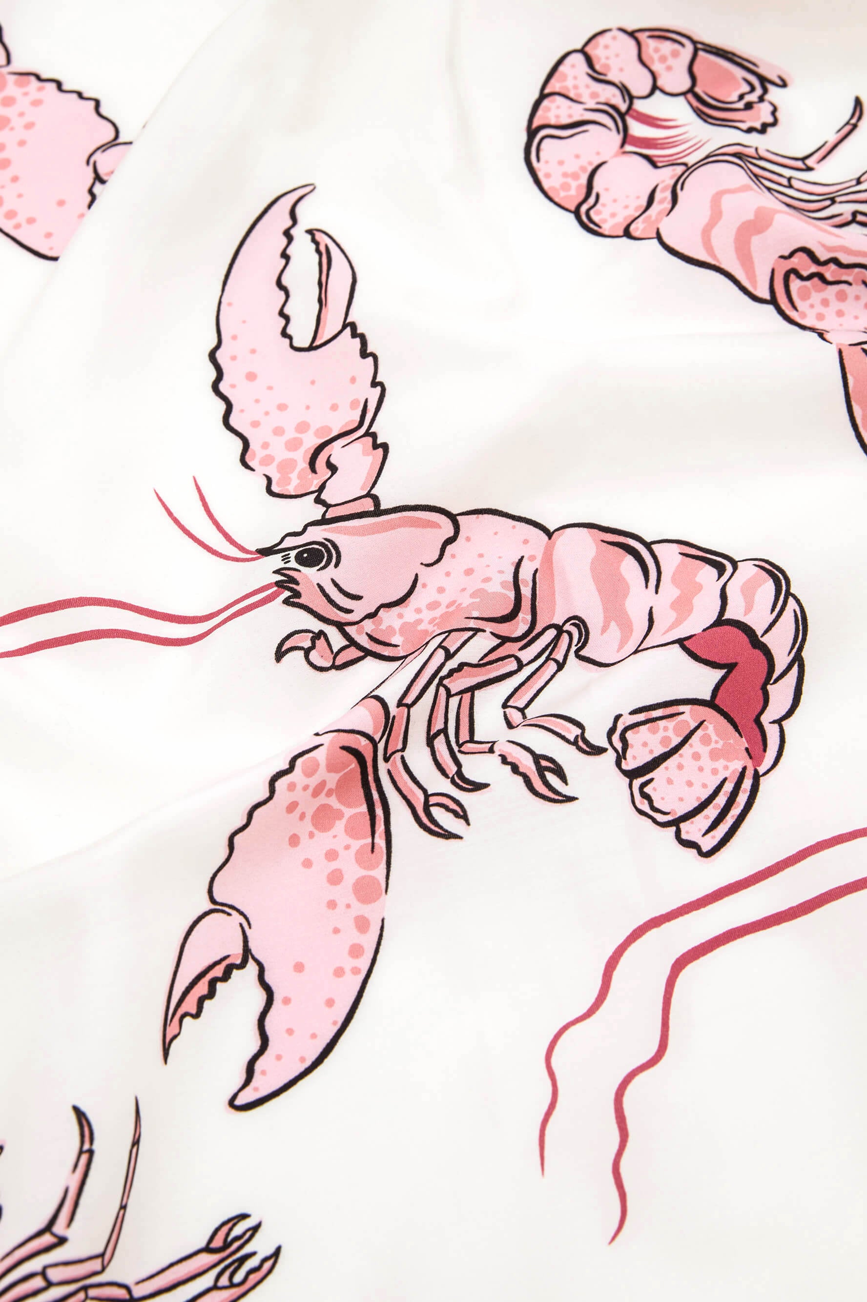 Calypso Prometheus Pink Lobster Camisole Set in Cotton-Silk