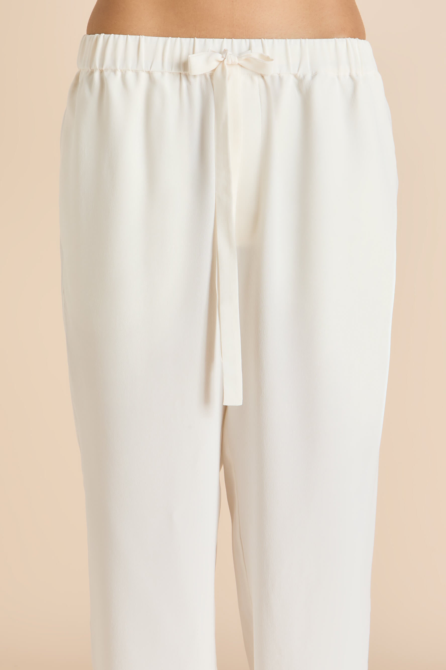 Fifi Ivory Pajamas in Silk Crêpe de Chine