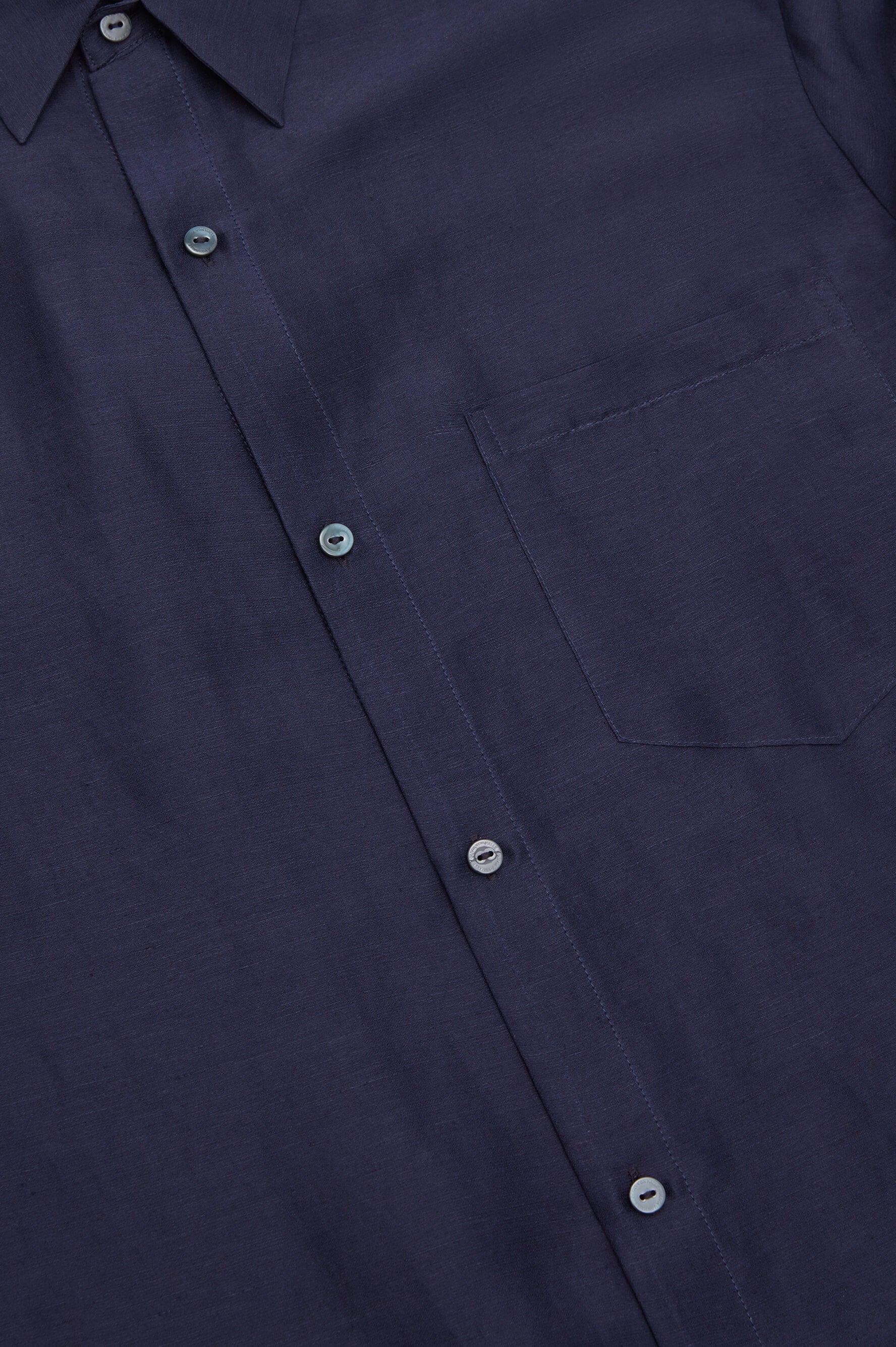Kick Navy Pajamas in Linen-Silk