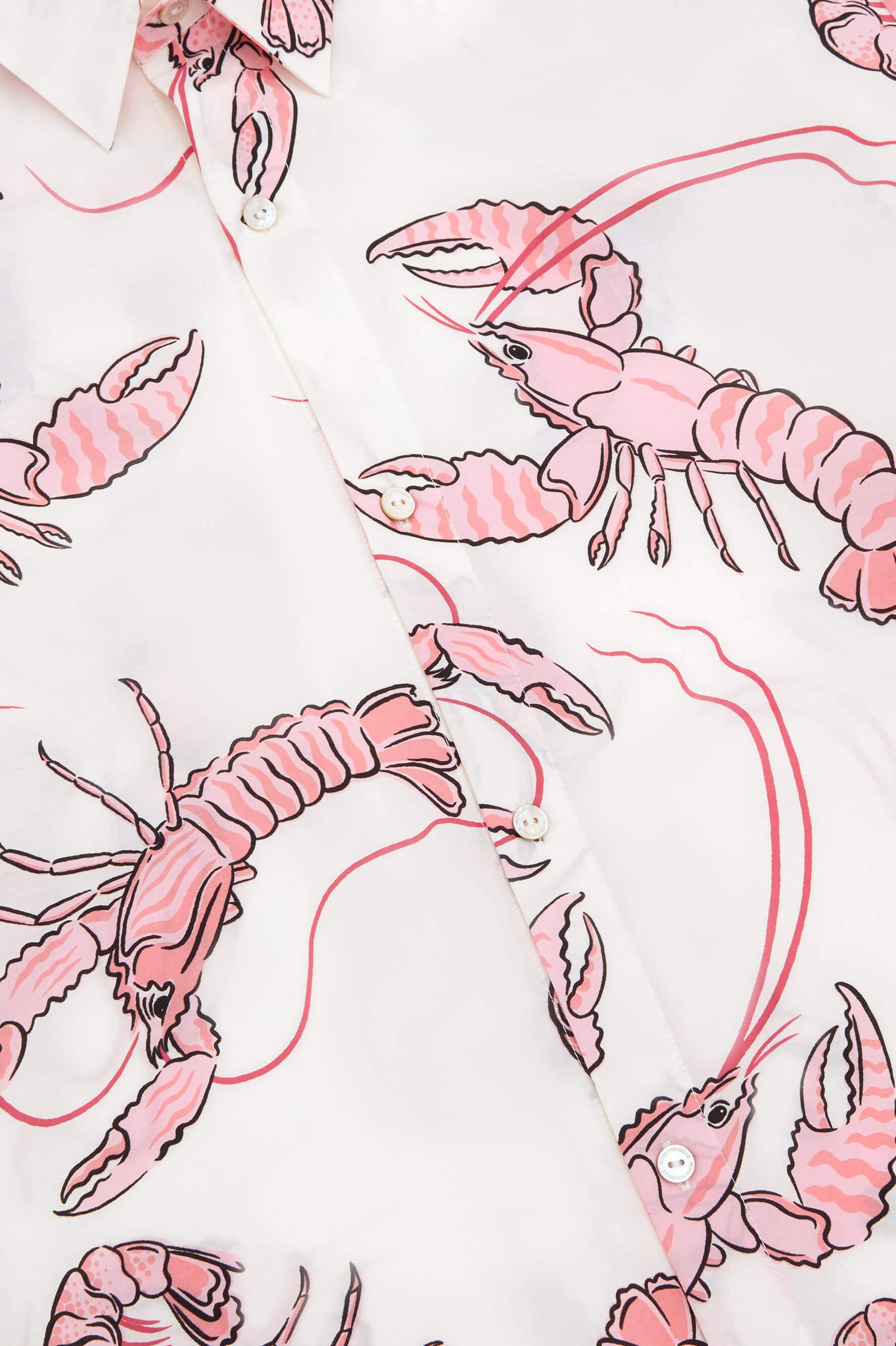 Kick Prometheus Pink Lobster Pajamas in Cotton-Silk