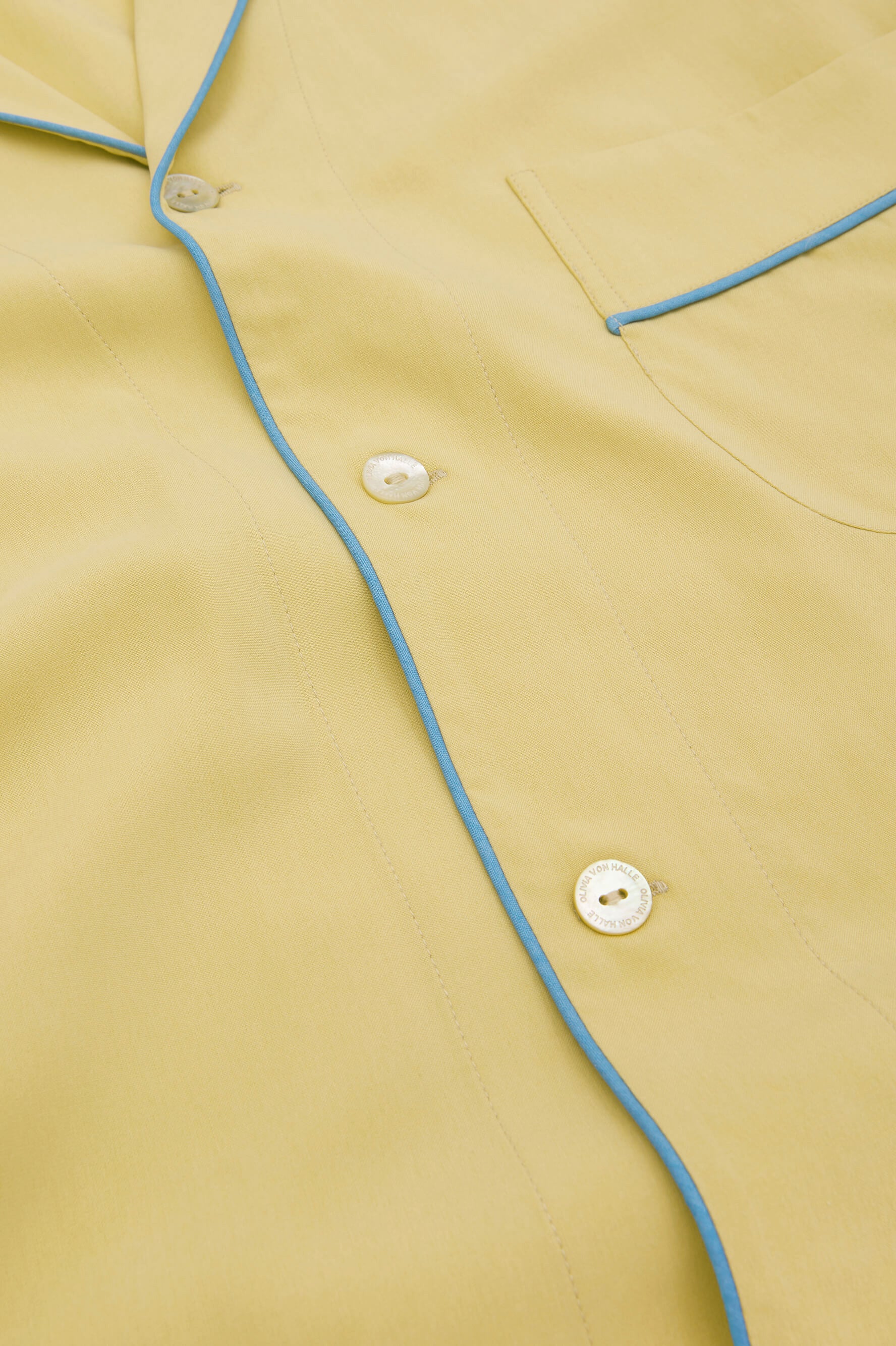 Laurent Yellow Pajamas in Sandwashed Silk