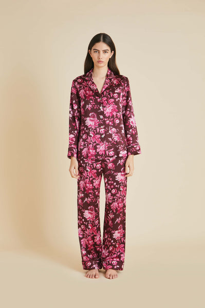 Newest Alice + Olivia Keir Silk Floral Pajama Top Size L