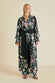 Lila Esme Black Floral Silk Satin Pajamas
