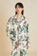 Yves Aura Ivory Floral Silk Twill Pajamas
