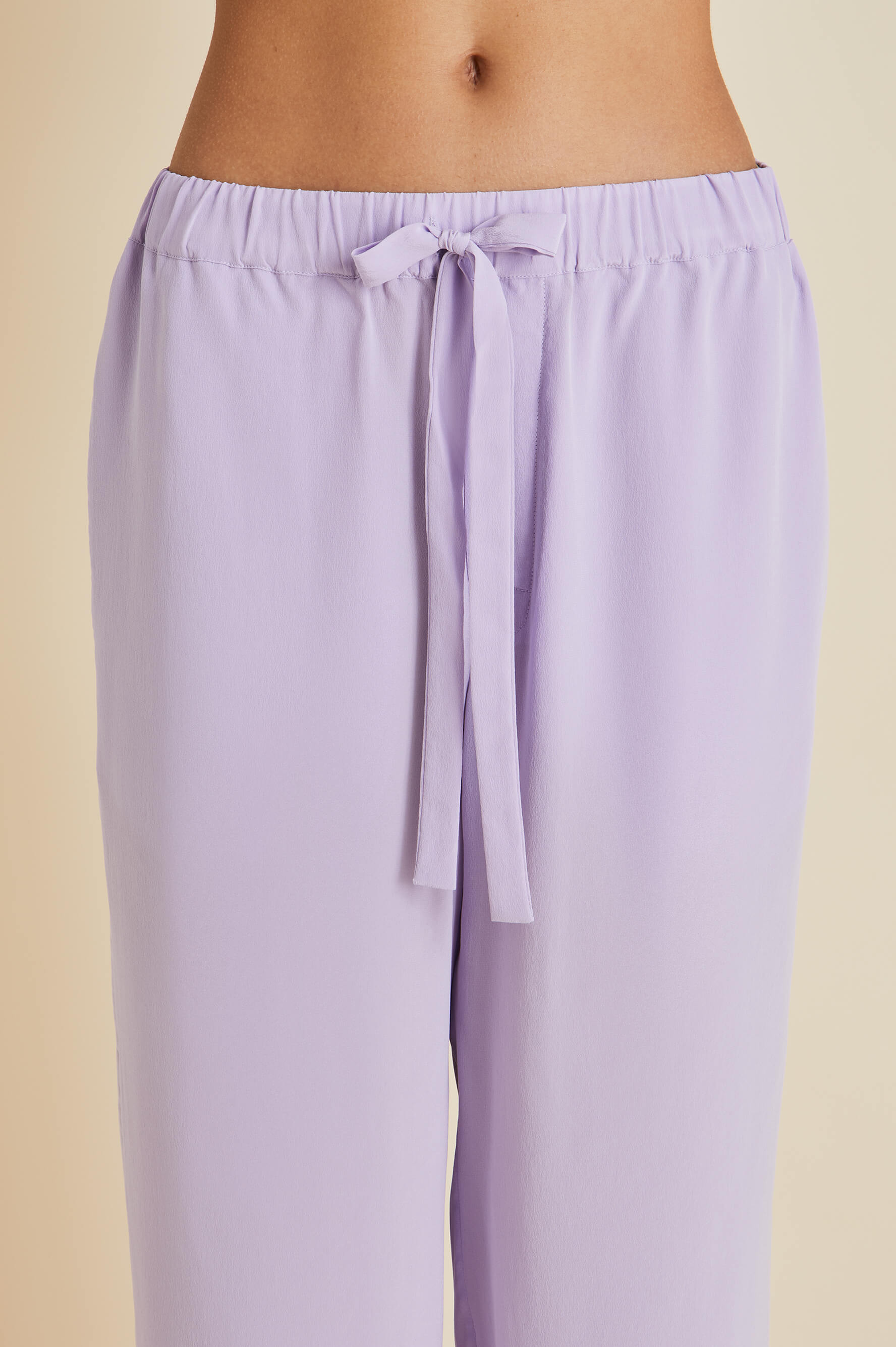 Yves Lavender Pajamas in Silk Crêpe de Chine