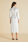 Astrid Ivory Oyster Silk Satin Robe