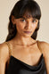Bibi Jet Black Silk Satin Slip Dress