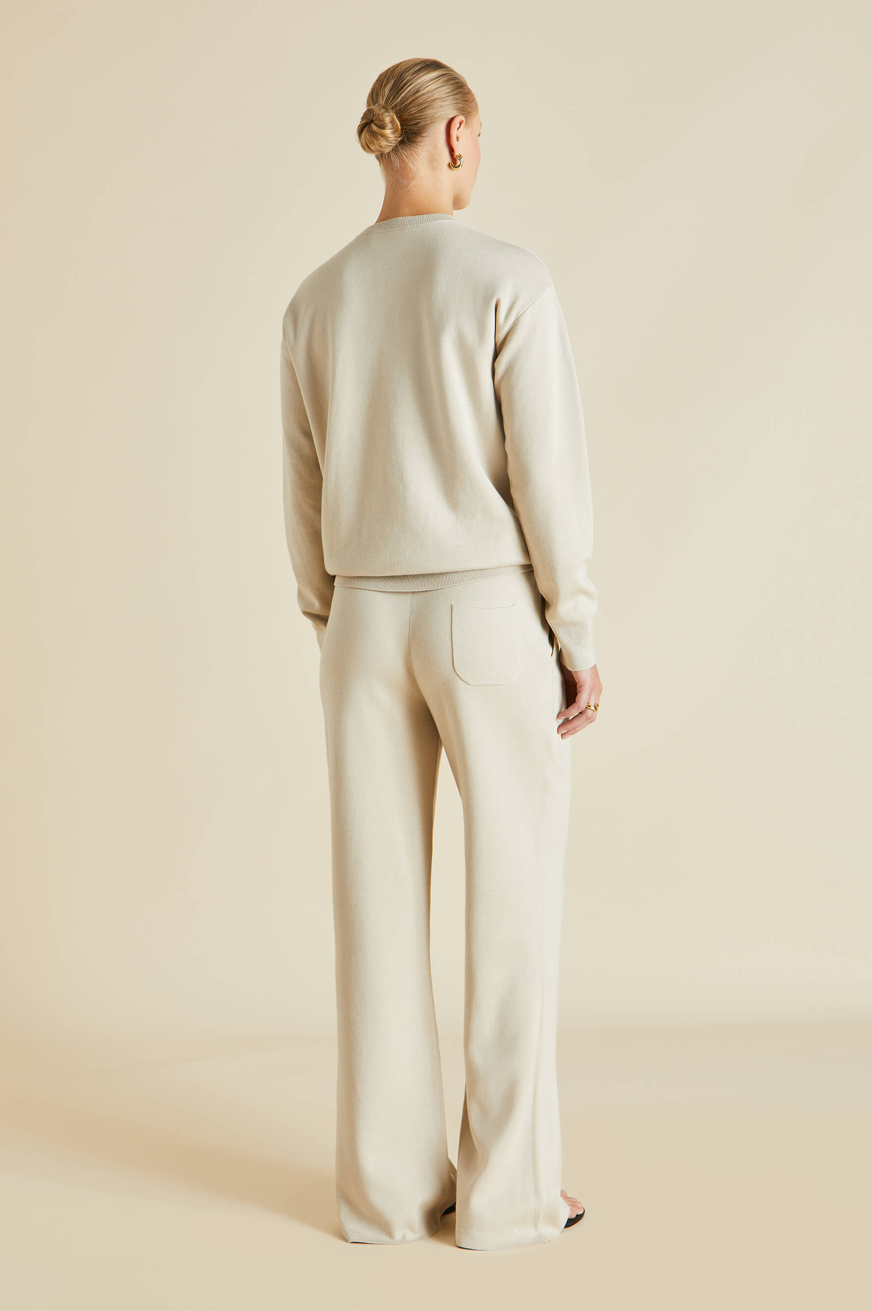 Carmel Kasbah Cream Tracksuit in Silk-Cashmere