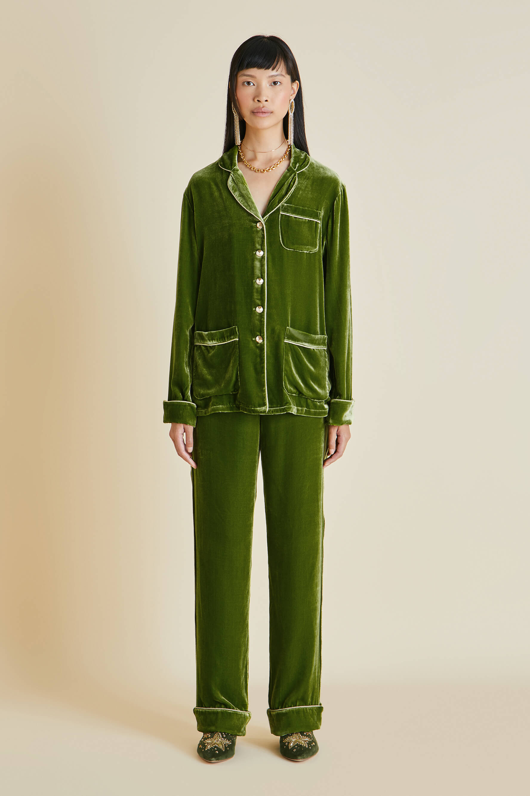 Coco Capella Silk Velvet Pajama Set
