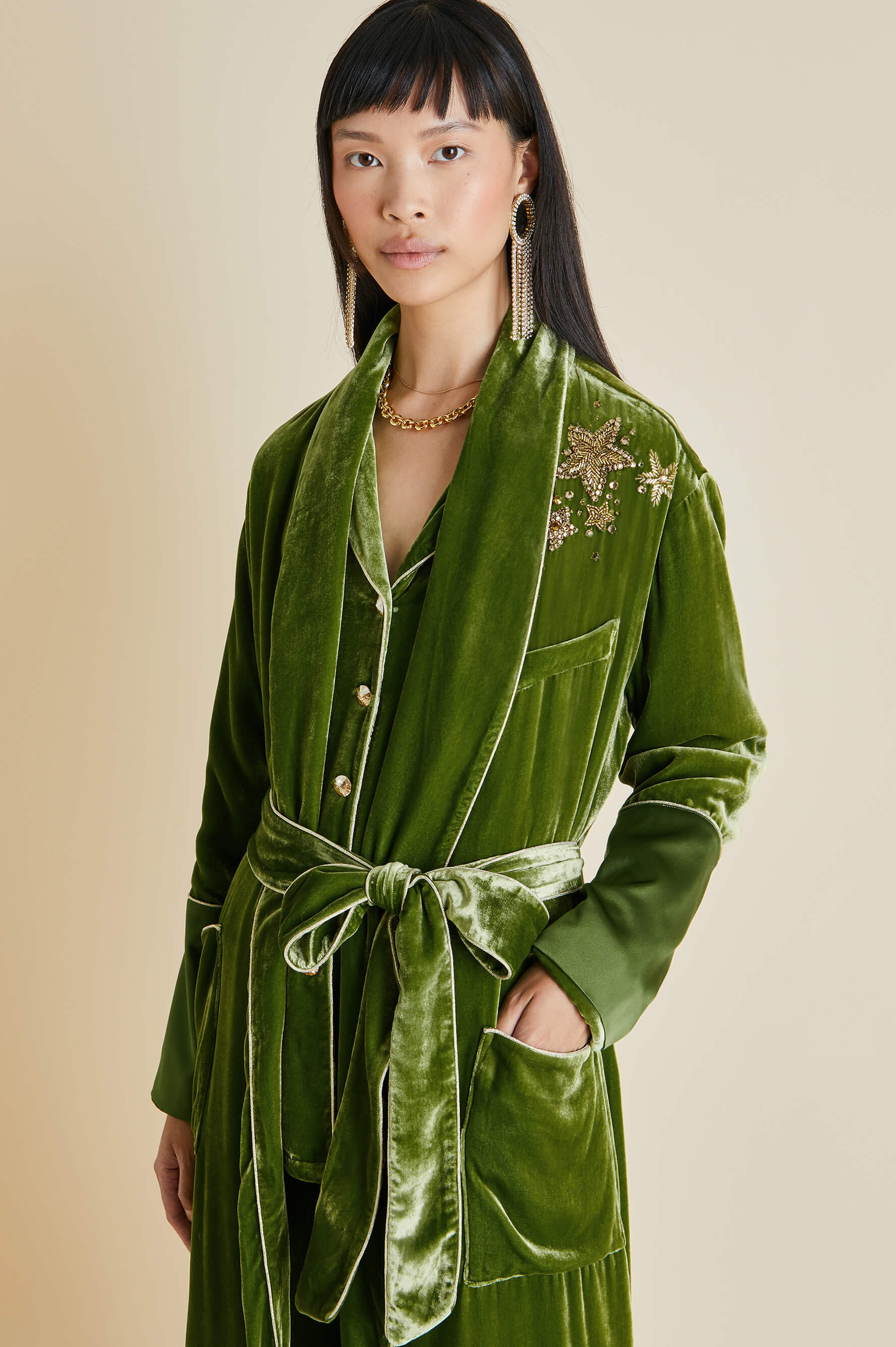 Coco Capella Silk Velvet Pajama Set