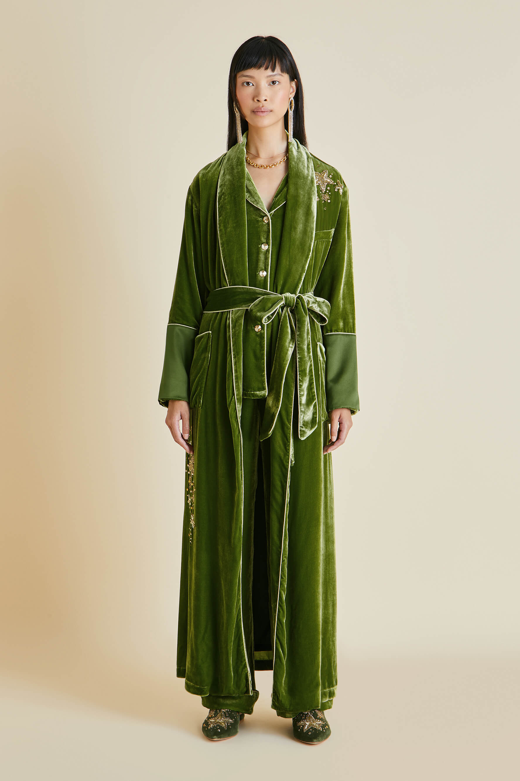 Coco Capella Silk Velvet Pajama Set