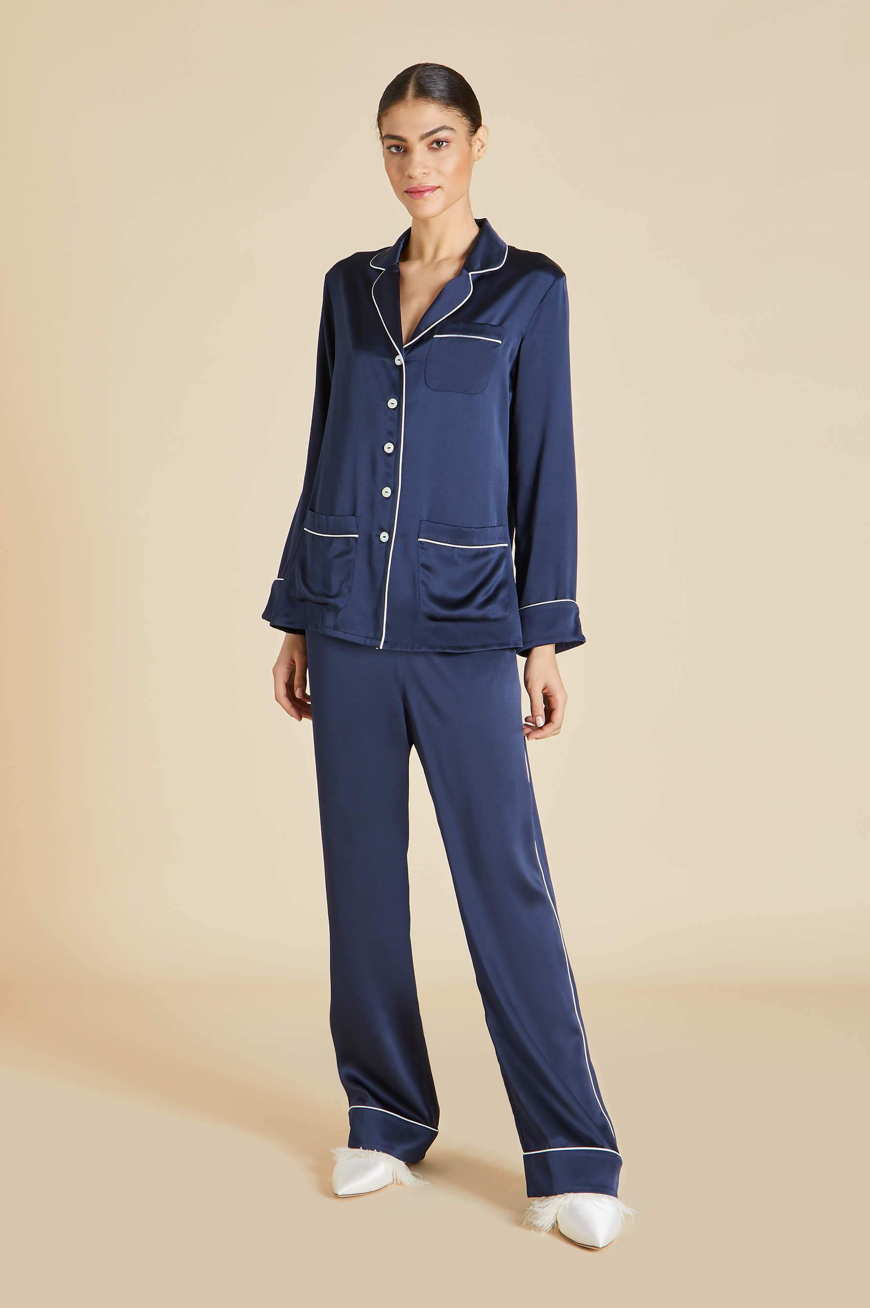 Coco Montague Silk Satin Pajama Set