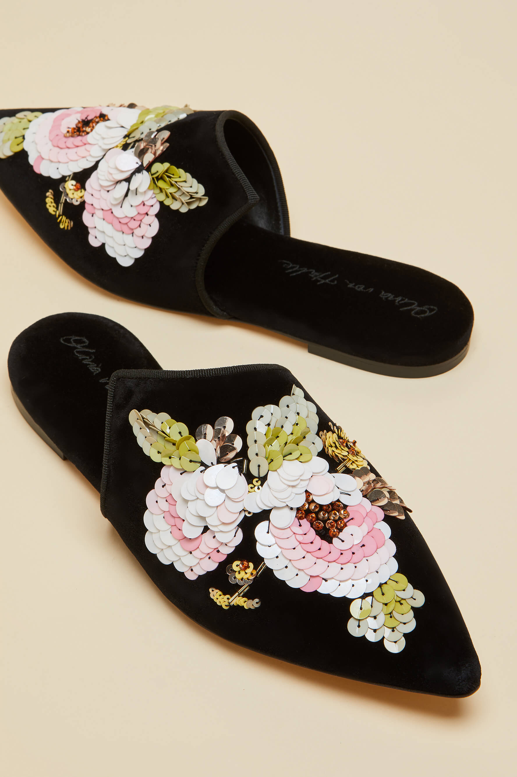 Contessa Aquila Velvet Slippers