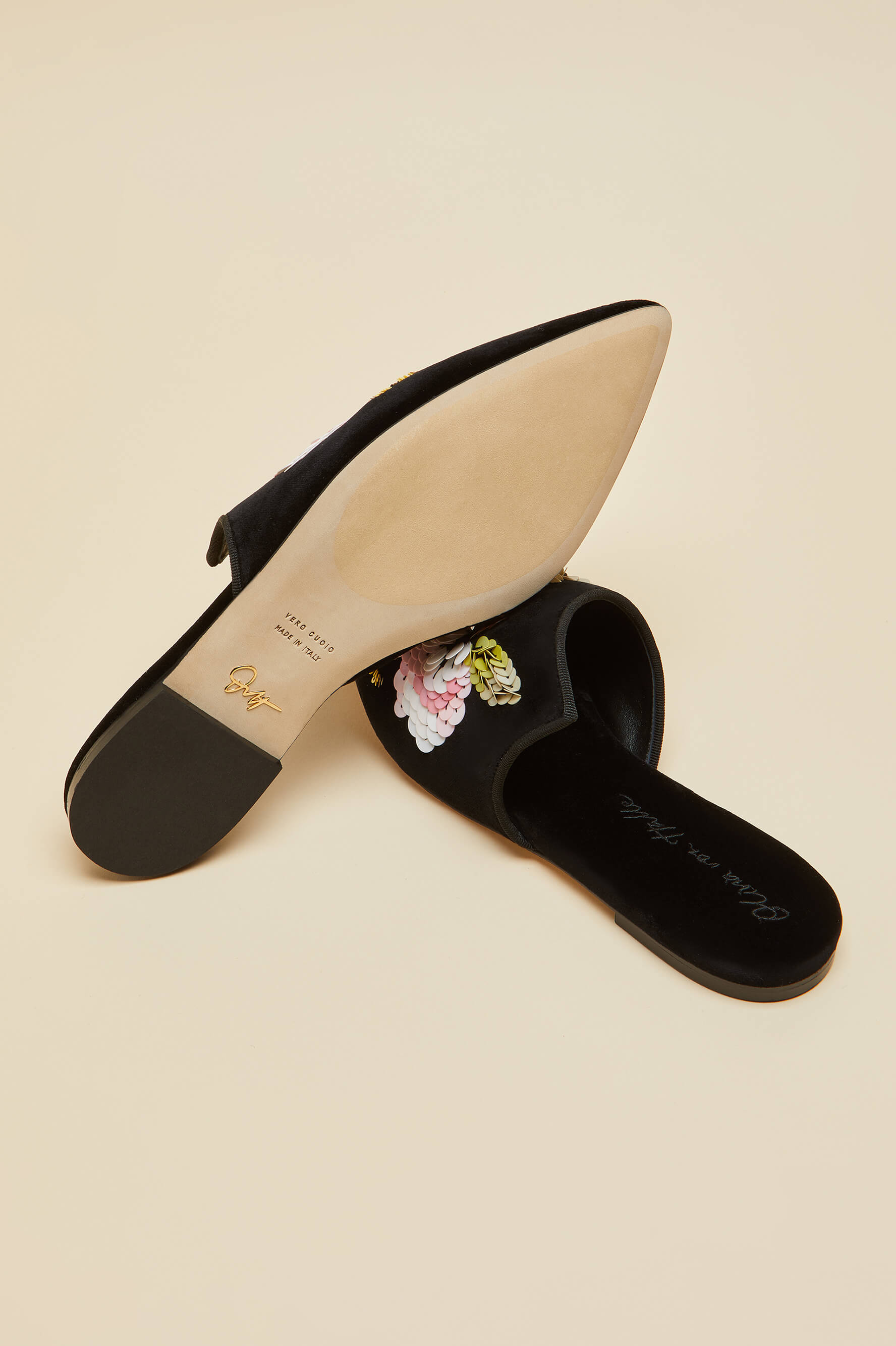 Contessa Aquila Velvet Slippers