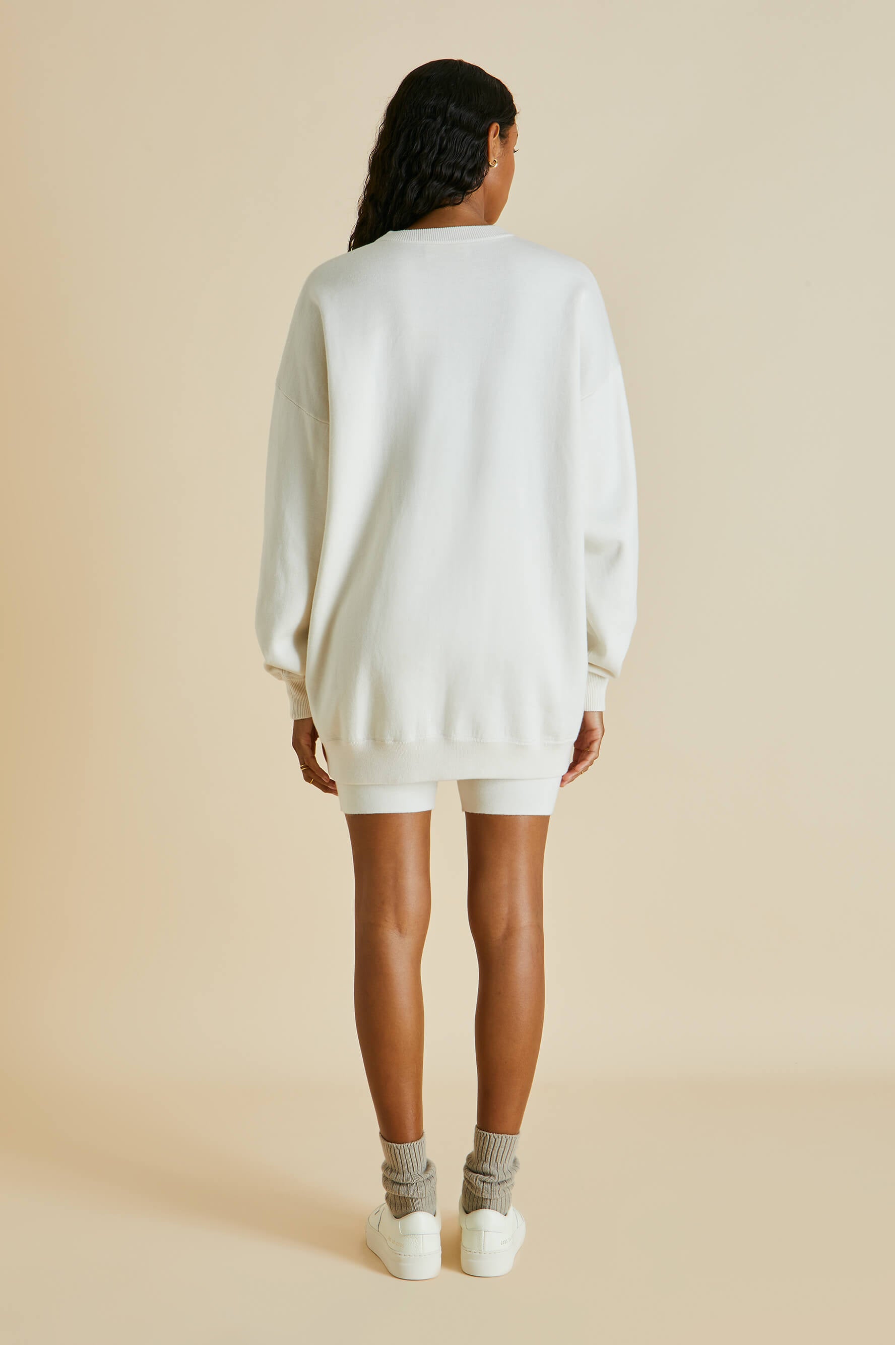 Didi Alaska Ivory Short Tracksuit in Silk-Cashmere