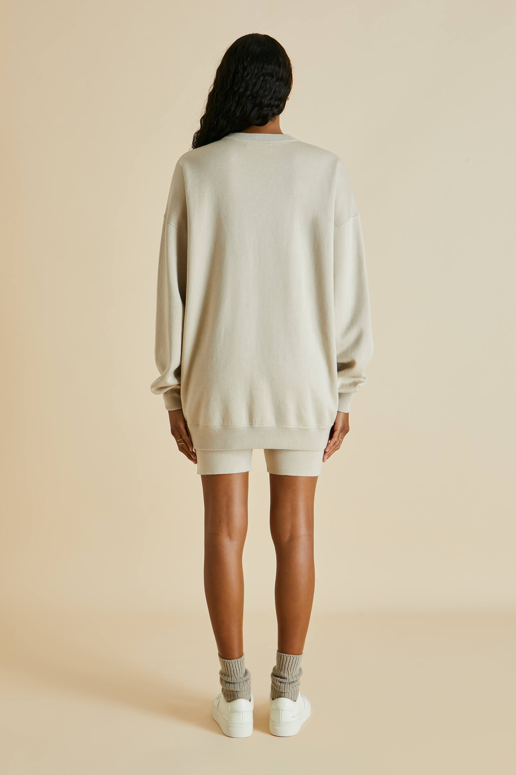 Didi Kasbah Cream Short Tracksuit in Silk-Cashmere