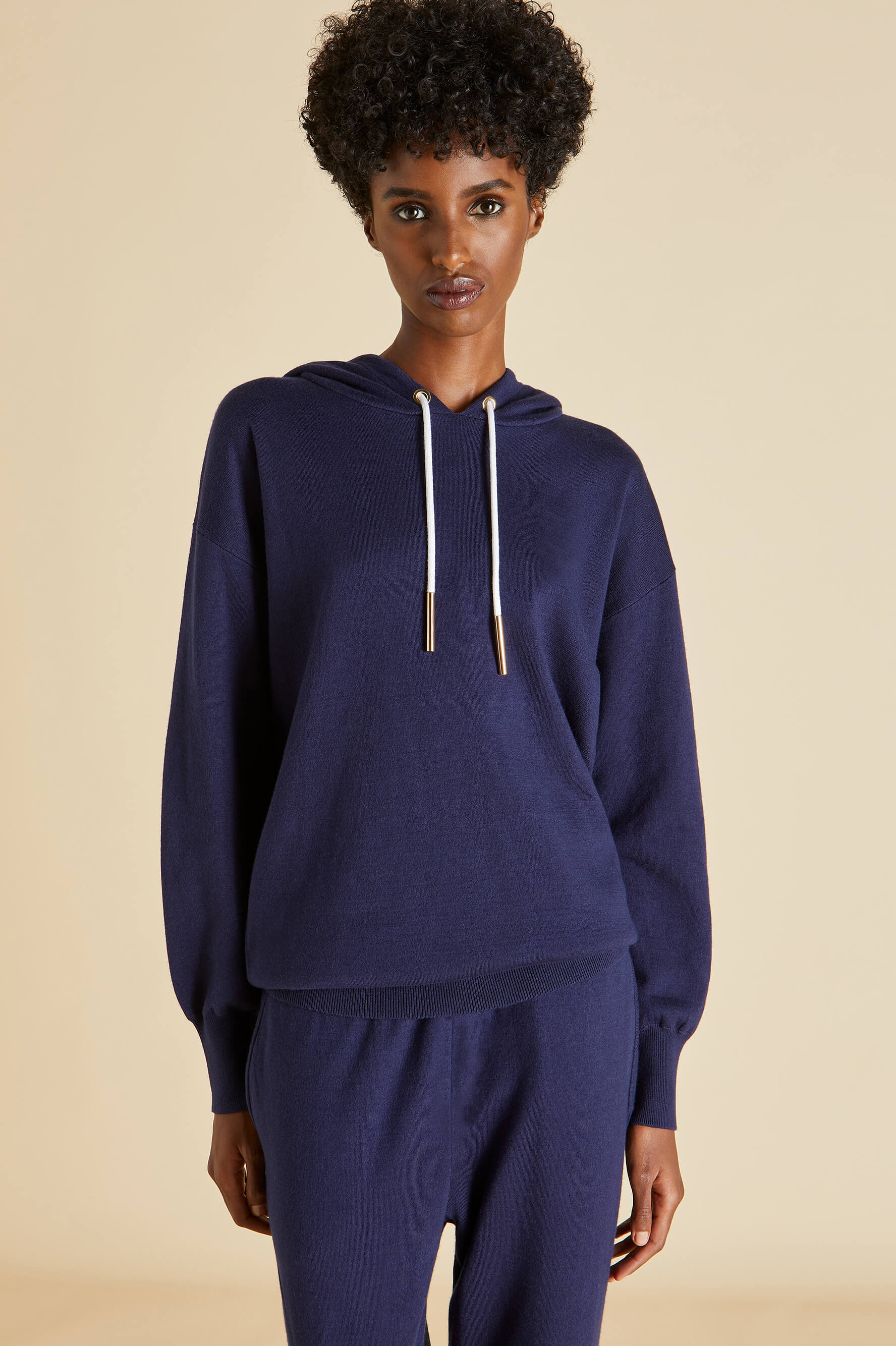 Gia Paris Navy Tracksuit in Silk-Cashmere