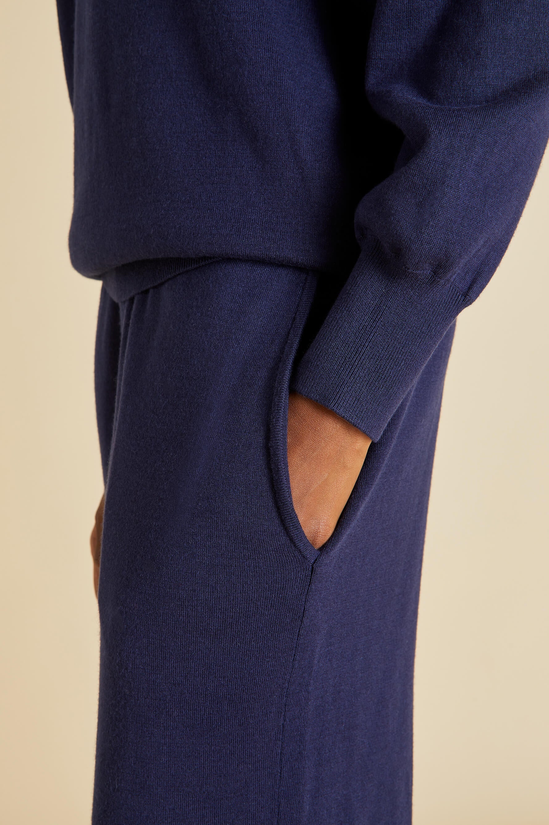 Gia Paris Navy Tracksuit in Silk-Cashmere