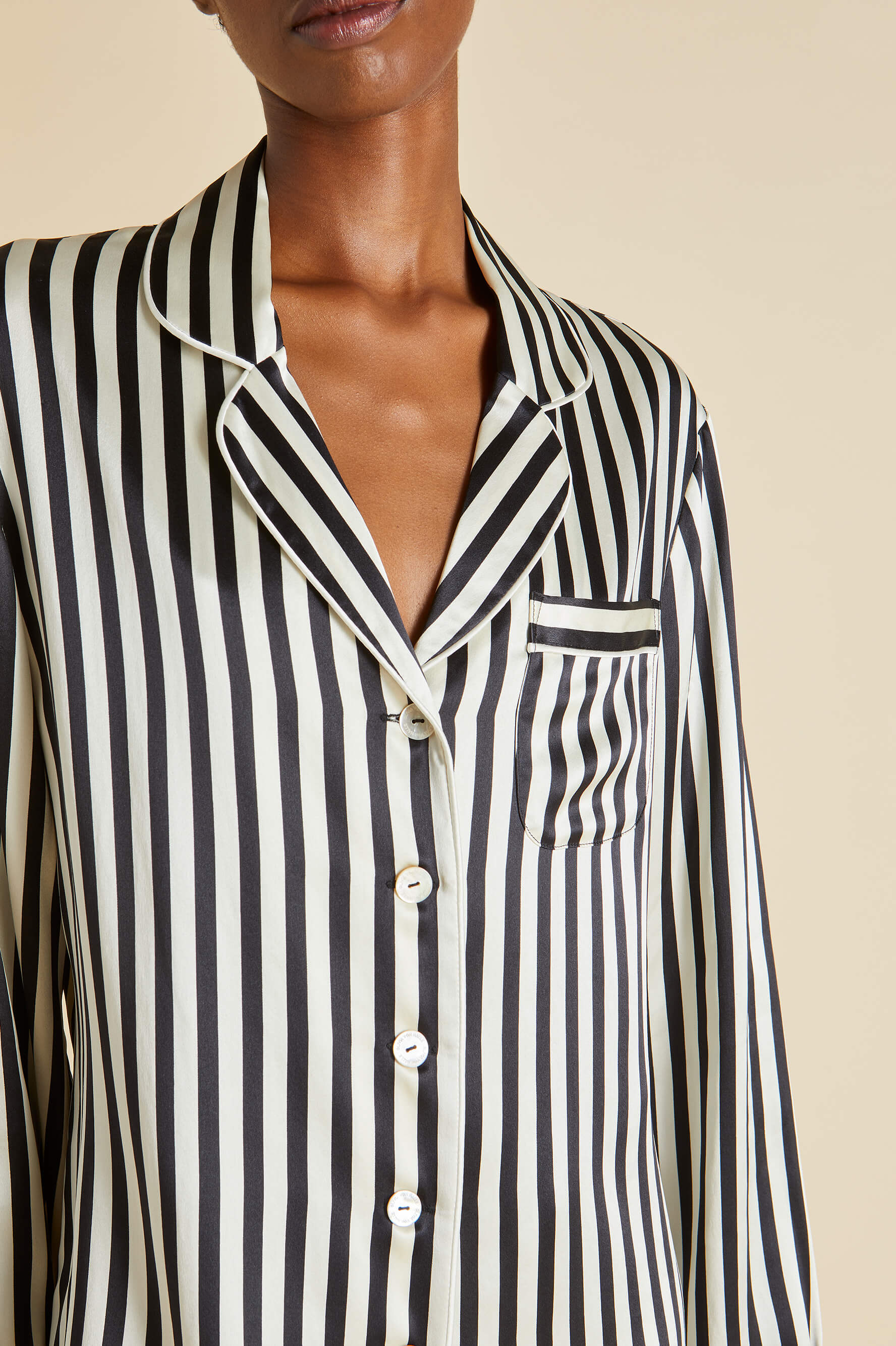 Lila Nika Pajamas in Silk Satin | Olivia von Halle