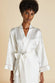 Mimi Ivory Oyster Silk Satin Robe