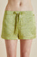 Alba Mirage Green Geometric Silk Satin Pajamas