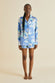 Alba Juliette Blue Dove Silk Satin pajamas