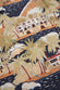 Amaya Ponche Navy Palm Cotton-Silk Robe