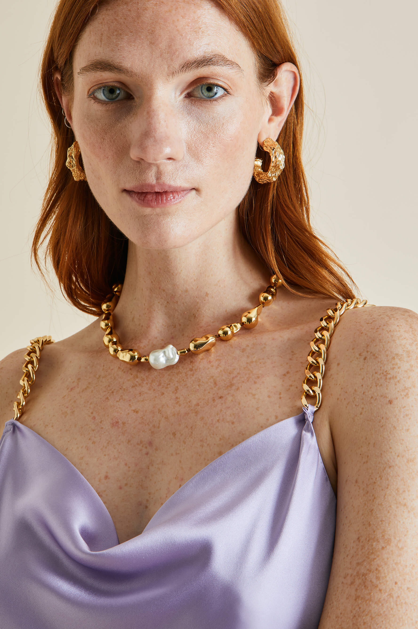 Bibi Lilac Silk Satin Slip Dress