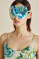Jasmine Blue Floral Cotton-Silk Eye Mask