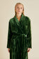 Capability Emerald Green Silk Velvet Robe