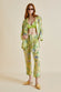 Casablanca Arcadius Green Floral Silk Devoré Pajamas