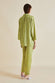 Casablanca Mirage Green Geometric Silk Satin Pajamas