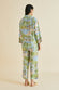 Casablanca Pablo Green Palm Silk Crêpe de Chine pajamas