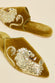 Contessa August Gold Embellished Silk Velvet Slippers