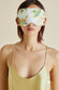 Adisorn Cream Floral Silk Satin Eye Mask