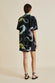 Emeli Sanuk Black Crocodile Silk Crêpe de Chine Pajamas