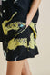Emeli Sanuk Black Crocodile Silk Crêpe de Chine Pajamas
