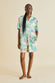 Emeli Pampelonne Green Palm Silk Satin pajamas