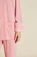 Fifi Pink Silk Crêpe de Chine Pajamas