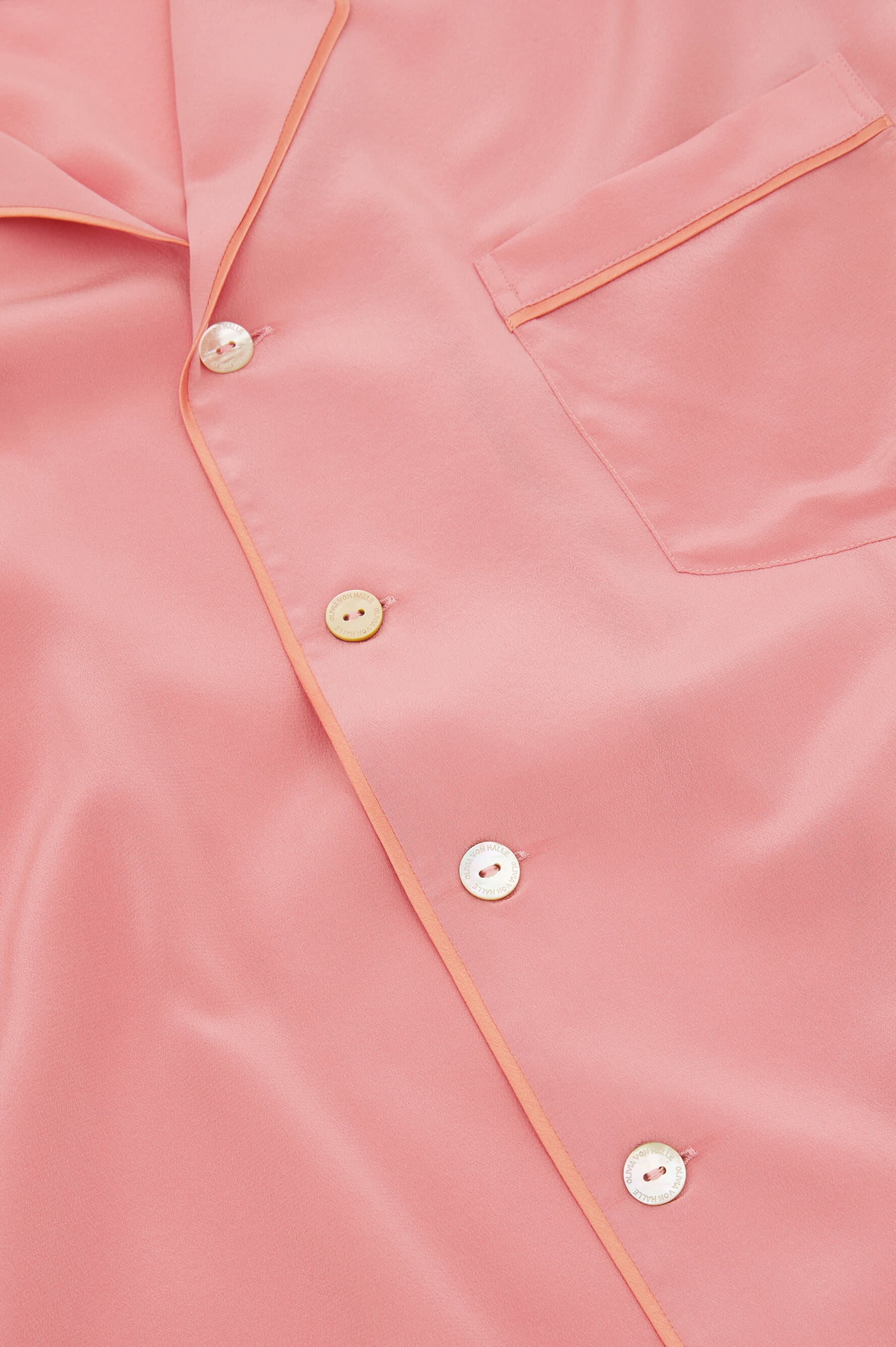 Fifi Pink Silk Crêpe de Chine Pajamas