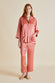 Fifi Rose Pink Silk Satin Pajamas