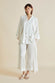 Fifi Ivory White Silk Satin Pajamas